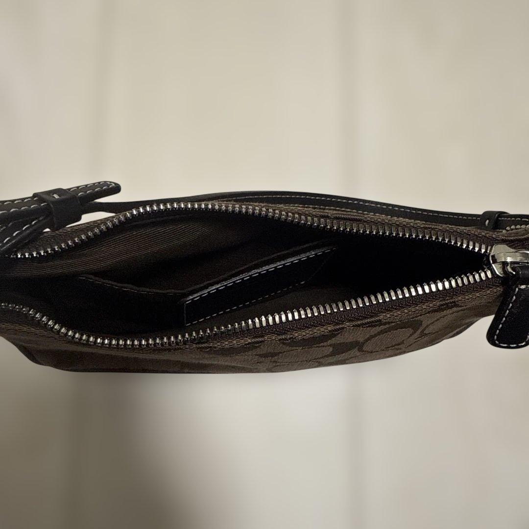 断*）様 コーチ アクセサリーポーチ ハンドバッグ シグネチャー キャンバス レ