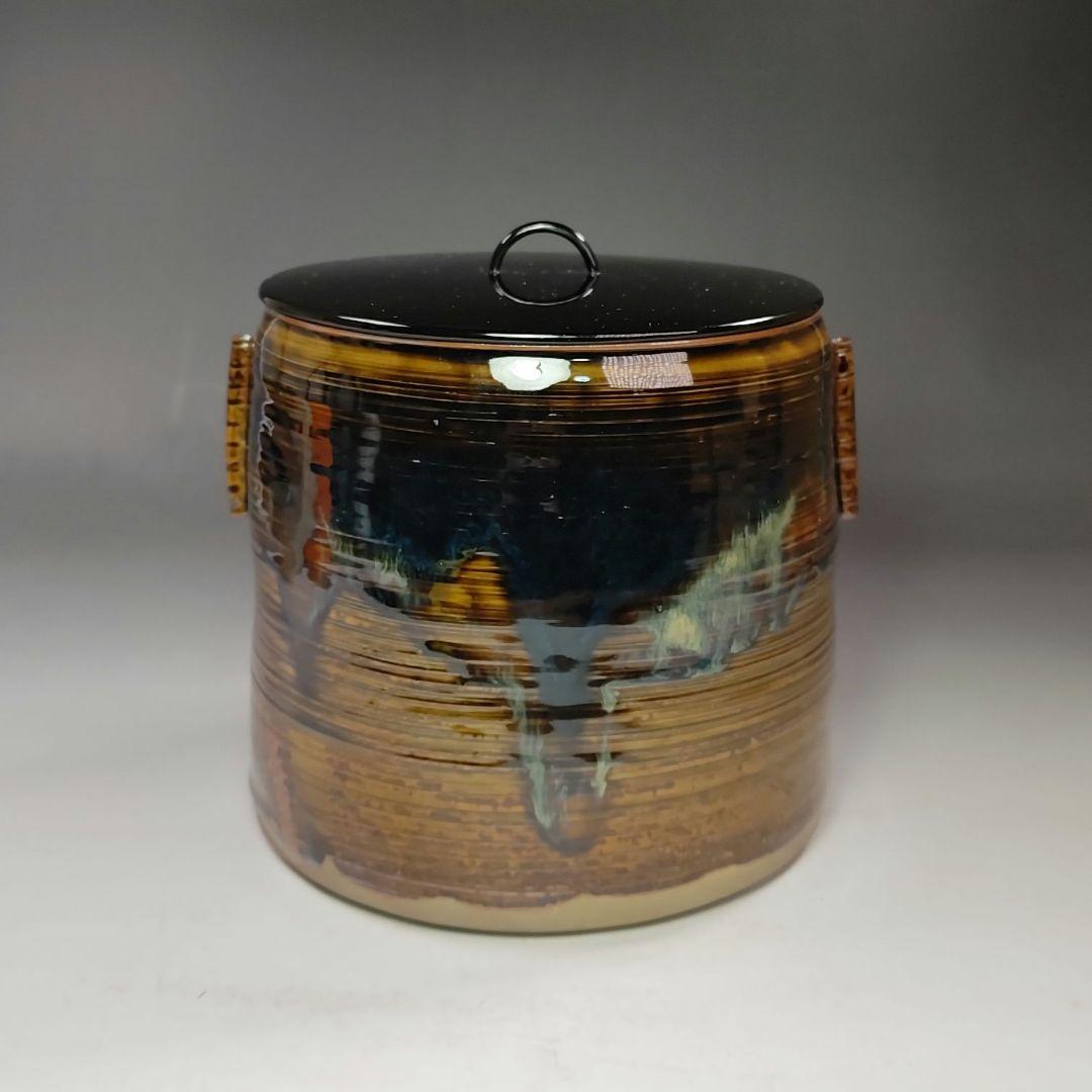 イ562 水指『亀井楽山造　鵬雲斎　極箱』『高取　管耳水指　共箱』茶道具