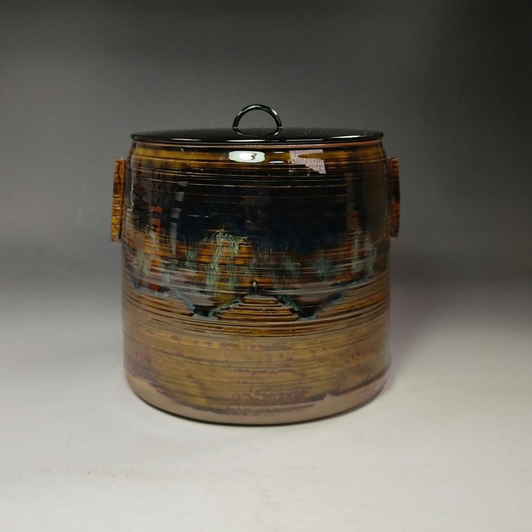 イ562 水指『亀井楽山造　鵬雲斎　極箱』『高取　管耳水指　共箱』茶道具