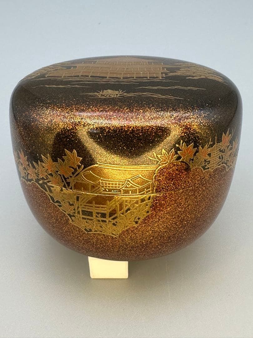 株式会社　サンシャイン茶道具　棗　平安　光漆　住吉蒔絵