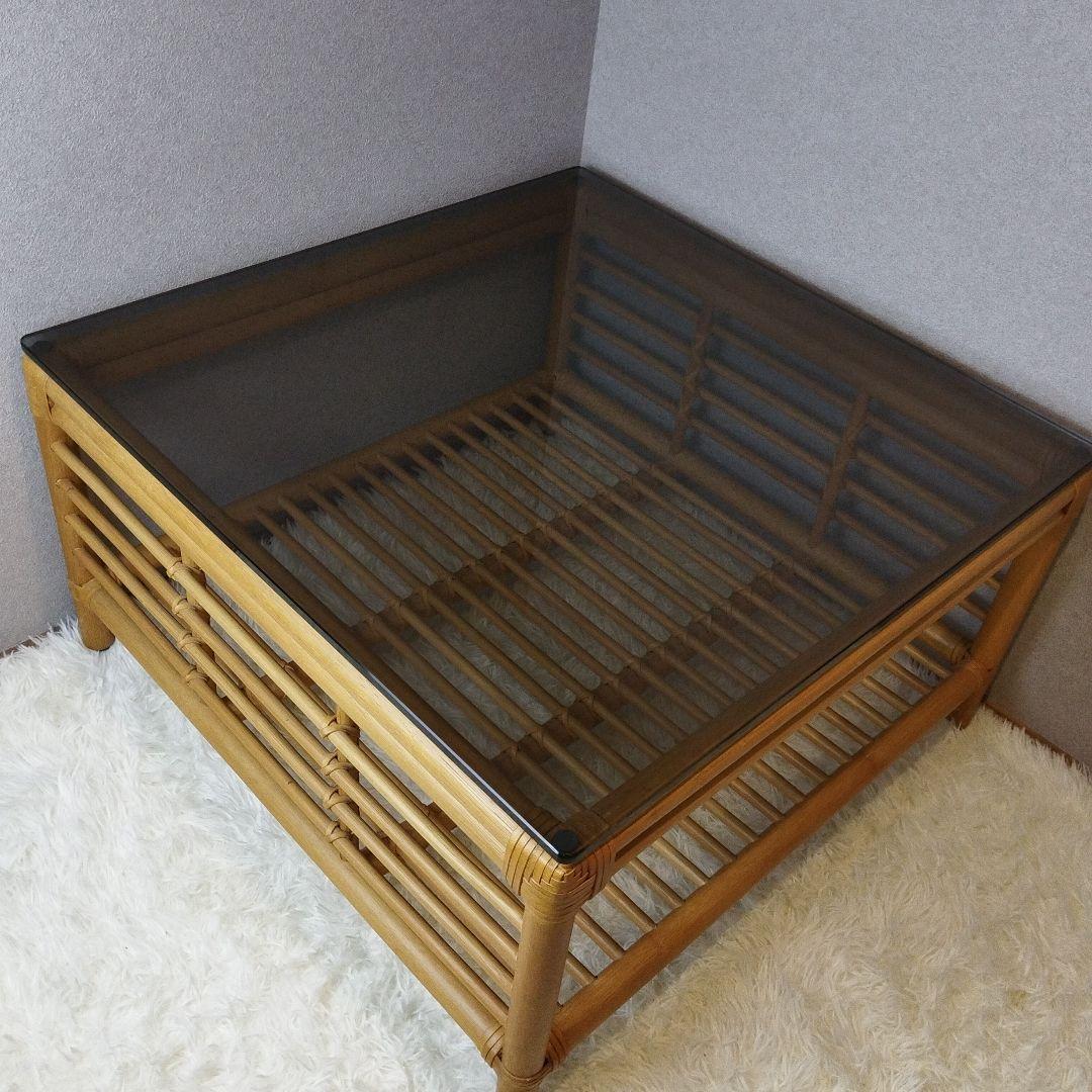 未使用級　カサブランカ　CADENZA カデンザ　センターテーブル　高級　ラタン