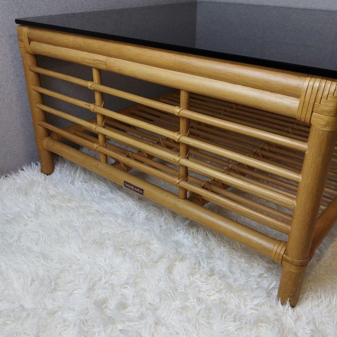 未使用級　カサブランカ　CADENZA カデンザ　センターテーブル　高級　ラタン