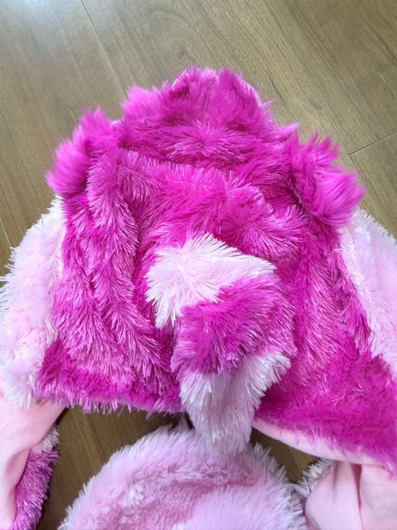 チェシャ猫　フード付きマフラー　動く