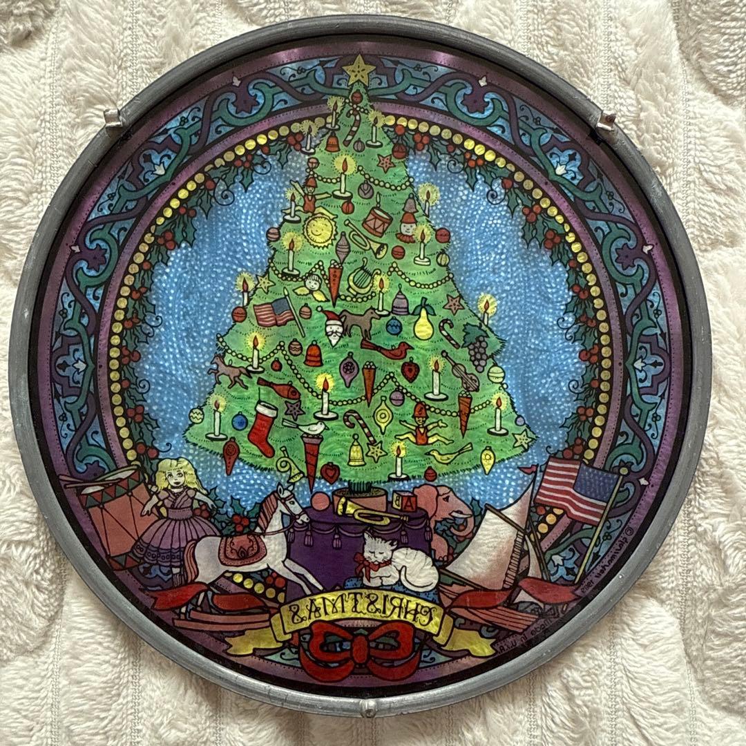 アメリカ ステンドグラスChristmas1989クリスマス グラスマスターズ社