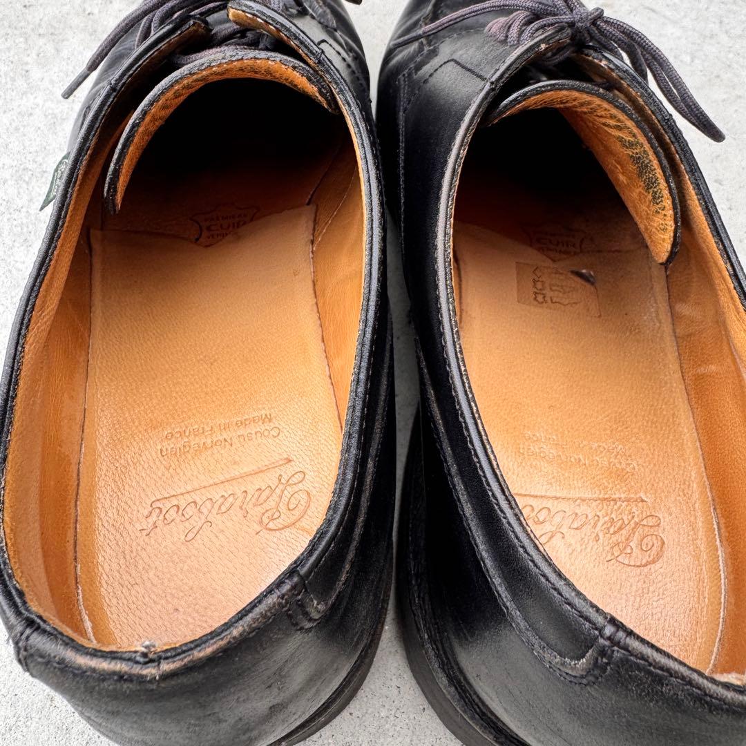 PARABOOT パラブーツUチップ 外羽根 黒 フランス製　ドレスシューズ　黒