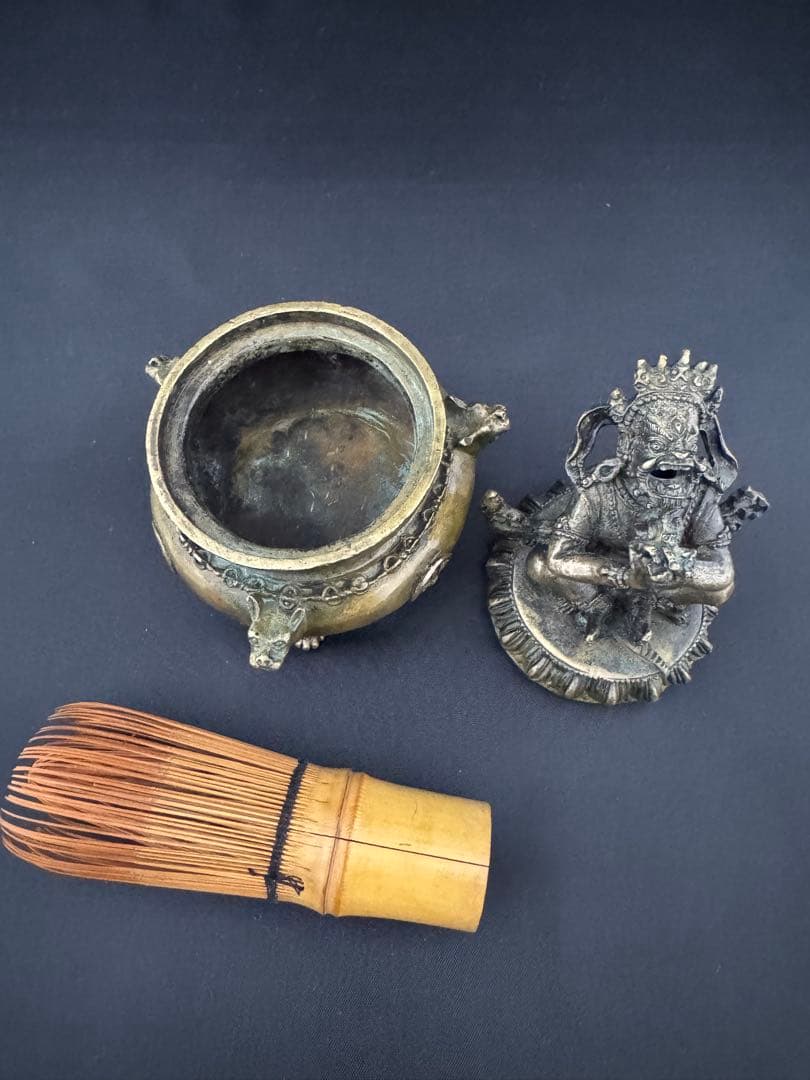 香炉 チベット仏 持金剛 彫刻 置物 開運 風水 骨董 インテリア　アンティーク