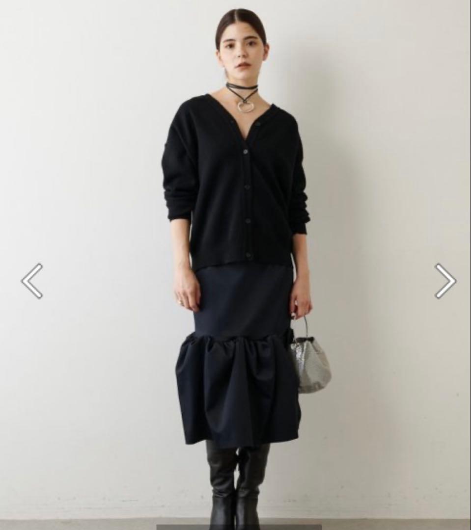 タグ付き新品☆ウィムガゼット ダブルサテンボリュームスカート 黒