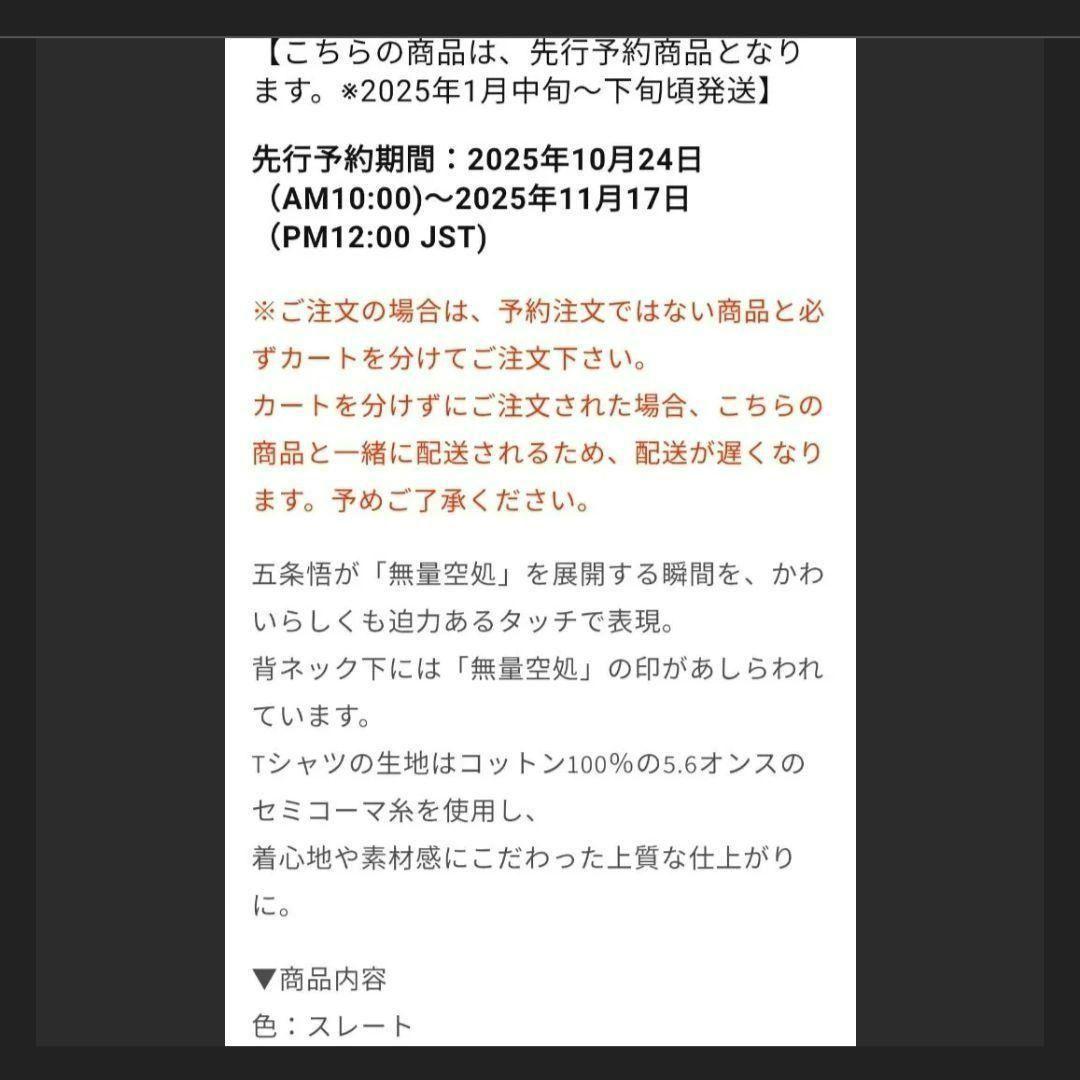 呪術廻戦 五条悟 Tシャツ　AIRTWOKYO　完売品　脹相　虎杖悠仁　伏黒