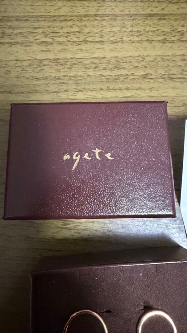 【本日特価】ageteアガット　K10ペアリング セット売り付属品あり