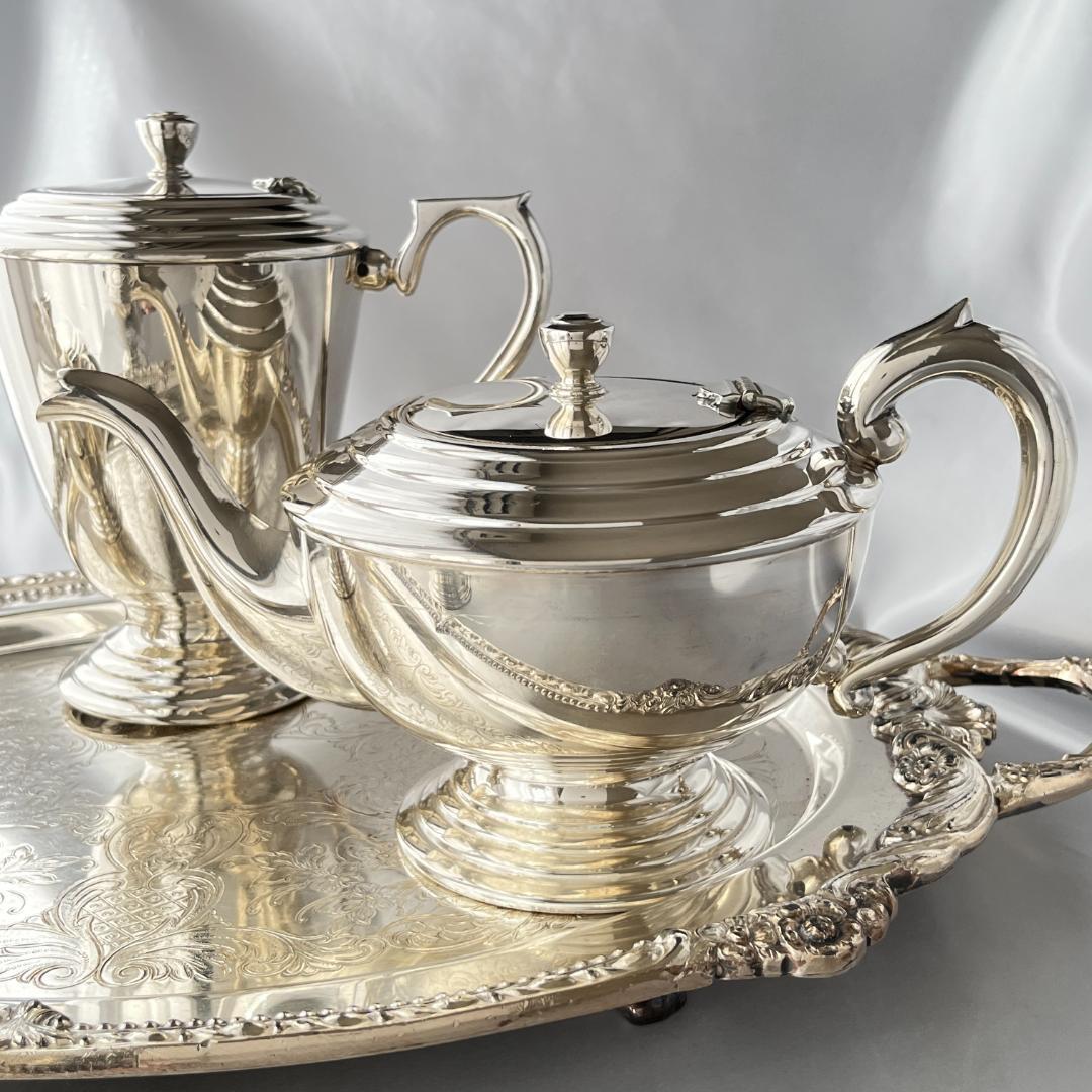 【SILCRAFT】 アール・デコ ティーサービス 4点 ティーポット