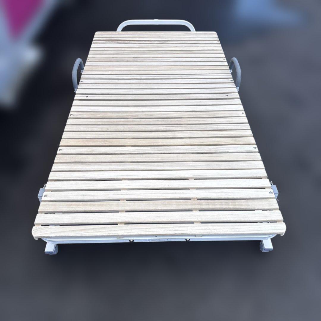 折りたたみベッド/シングルサイズ/木製/マットレス