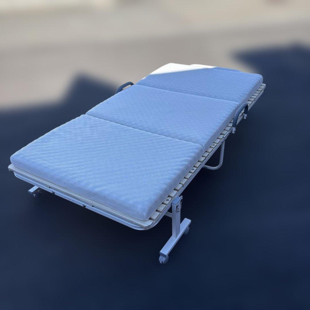 折りたたみベッド/シングルサイズ/木製/マットレス