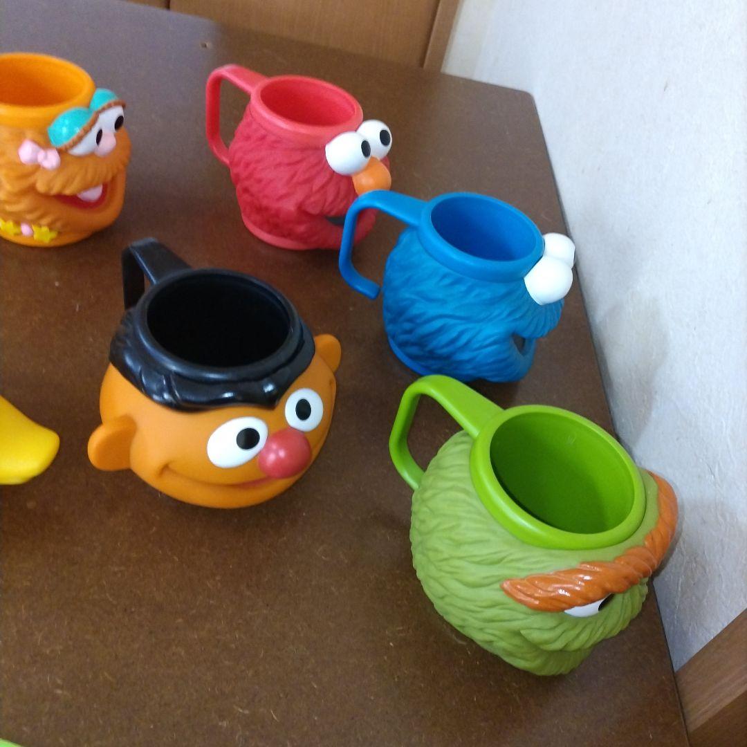 h*6様 セサミストリート 3Dフェイスマグカップ 6個セット