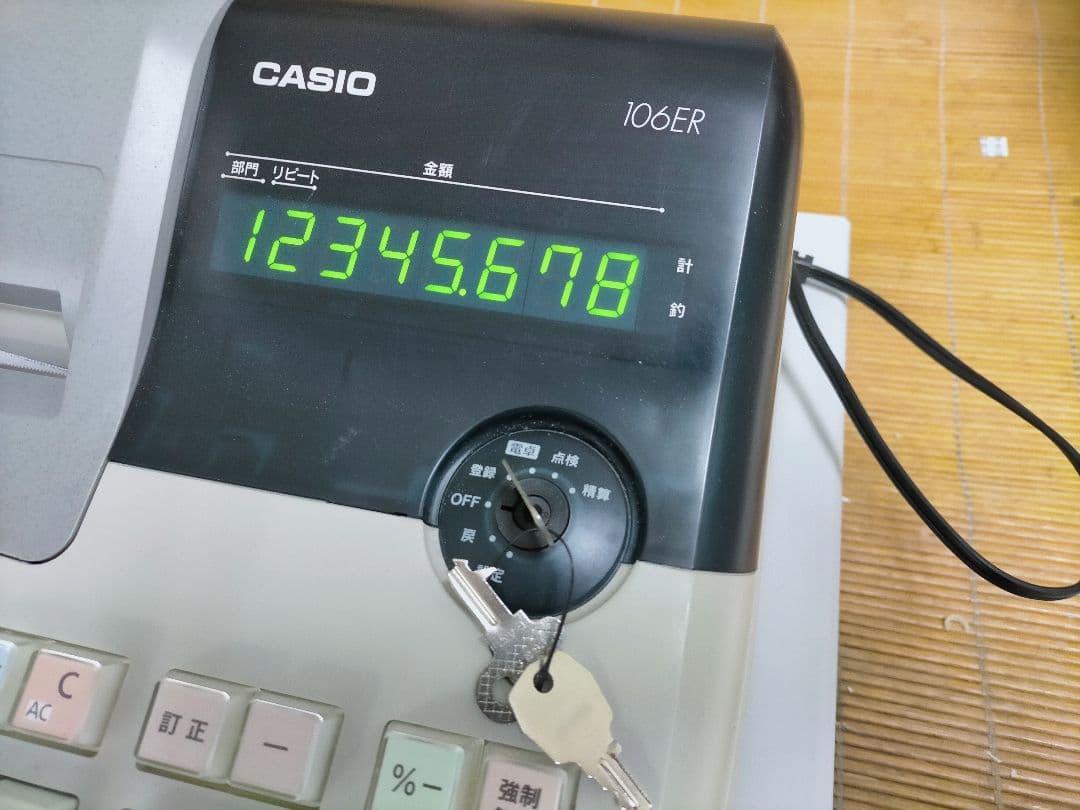 カシオレジスター　106ER　簡単便利特殊　送料込　925666