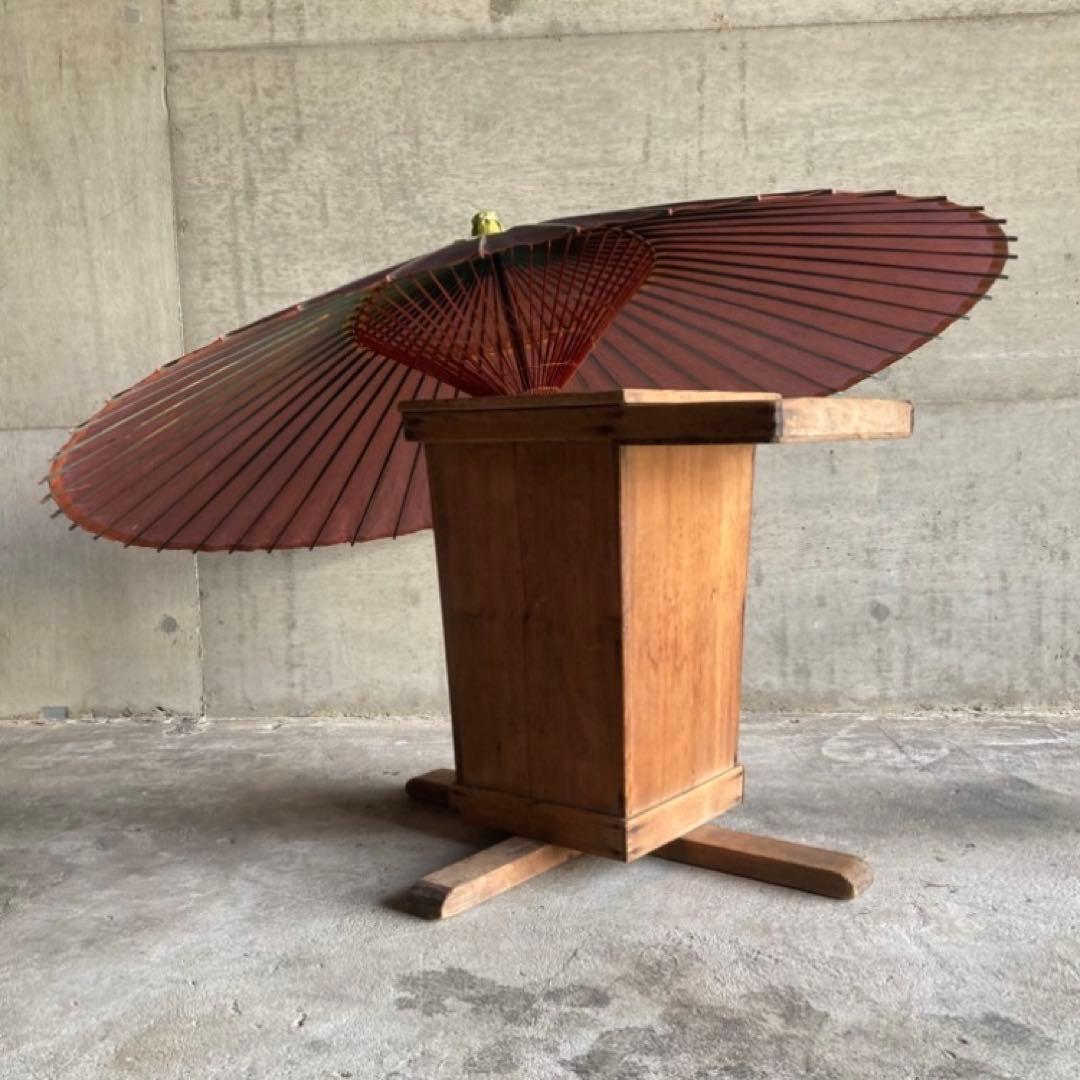 古い木製スタンド ホルダー ラック 収納 傘立て 棚 台 大型 和風 レトロ