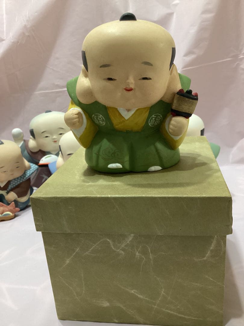 福助人形　ノベルティ　非売品　縁起物　干支　伝統工芸品　陶器製日本人形 7体