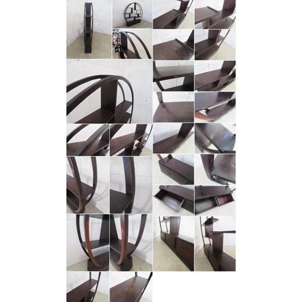 中国アンティーク■唐木■無垢材■博古架/円形飾り棚/茶器棚■中国美術■伝統様式■