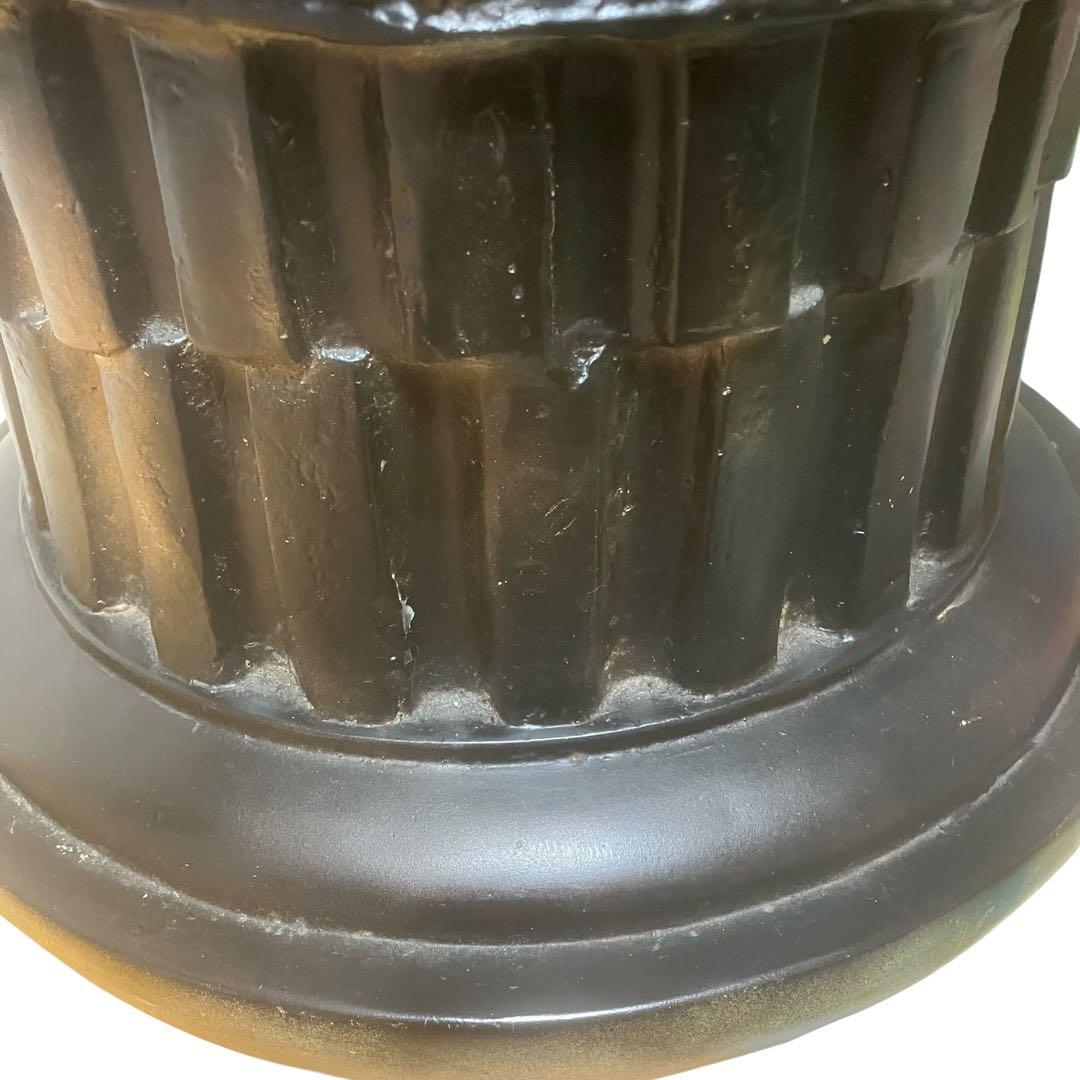 古代イオニア式 ガラス天板テーブル 特徴的な柱デザイン ロココ調　アンティーク