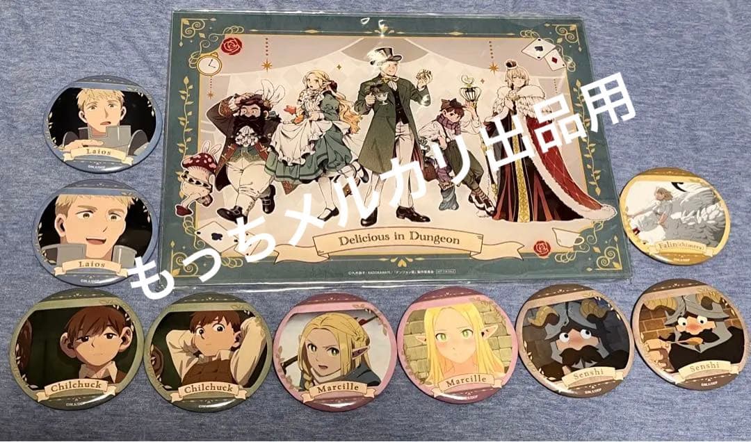 ダンジョン飯　ラッキー缶バッジBox ラストラッキー賞　アクリルパネル　缶バッジ