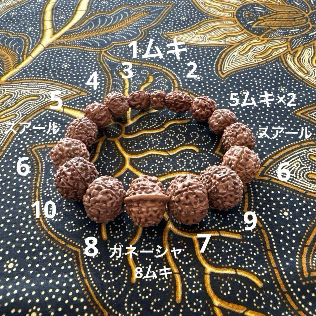 No-2 ルドラクシャブレスレット1ムキ〜10ムキ& 8ムキガネーシャ、スアール