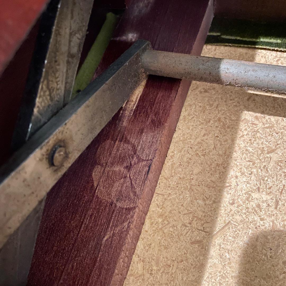 【手渡し限定】ディスカチャーチ ピアノ椅子 高低自在椅子 緑 茶 イタリア製