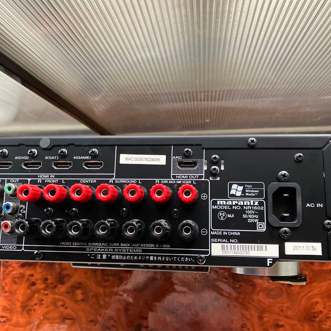 marantz AVアンプ NR-1602。リモコン付き