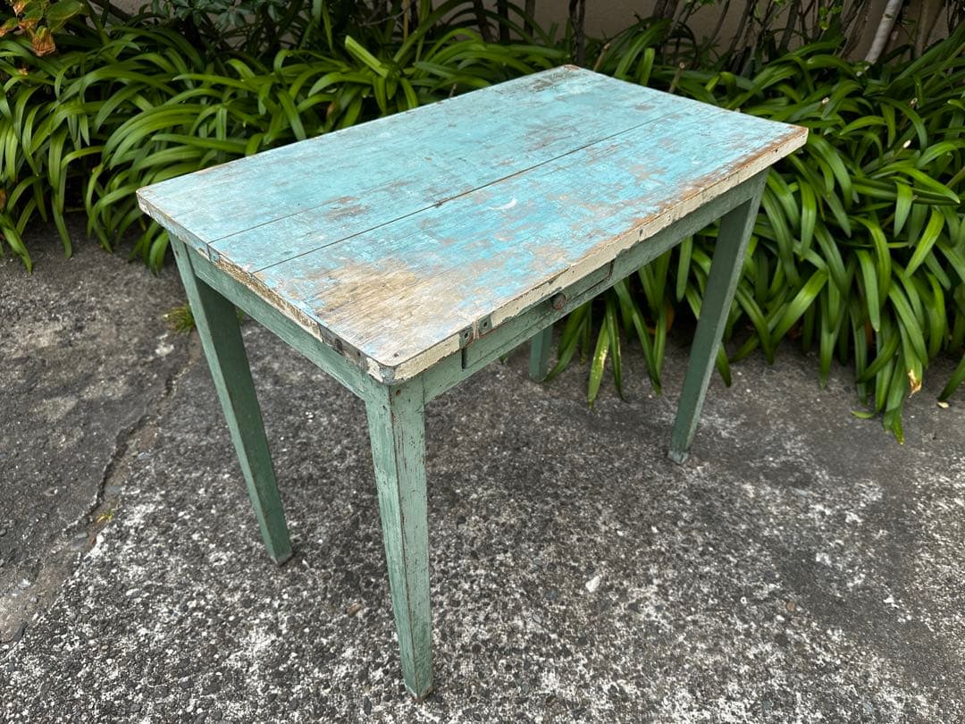 フランスアンティーク木製テーブル 引き出し付き/作業台/1人用/デスク/机