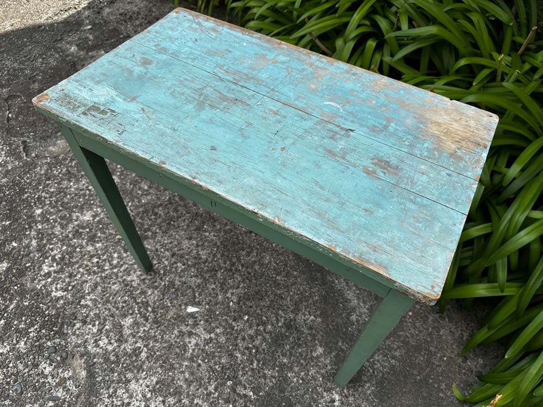 フランスアンティーク木製テーブル 引き出し付き/作業台/1人用/デスク/机