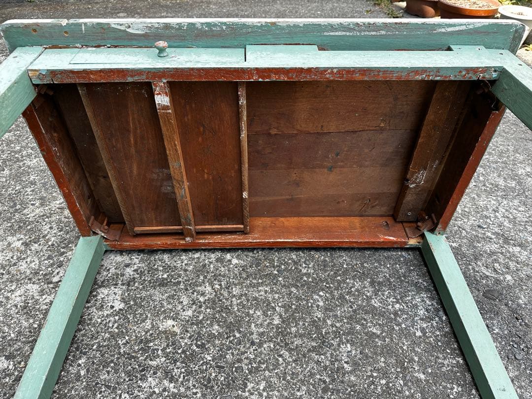 フランスアンティーク木製テーブル 引き出し付き/作業台/1人用/デスク/机