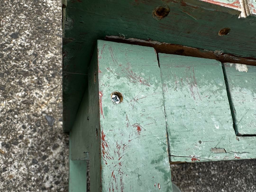 フランスアンティーク木製テーブル 引き出し付き/作業台/1人用/デスク/机