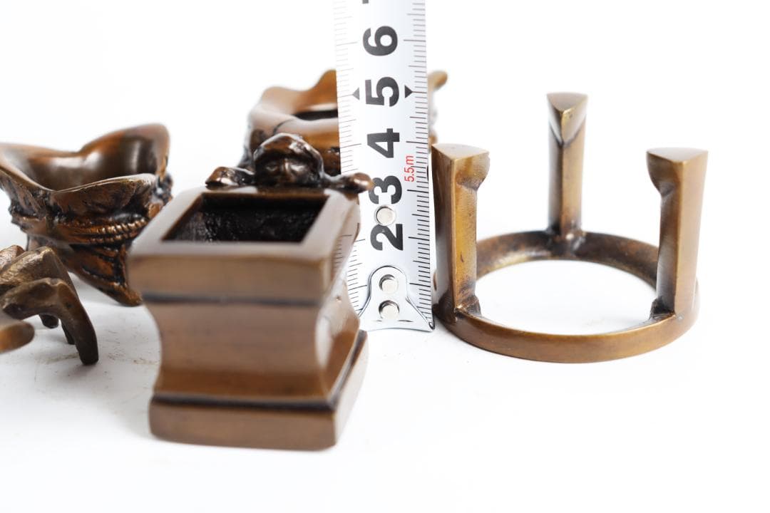 大野芳光 七種 蓋置 共箱 金属工芸工芸品唐銅