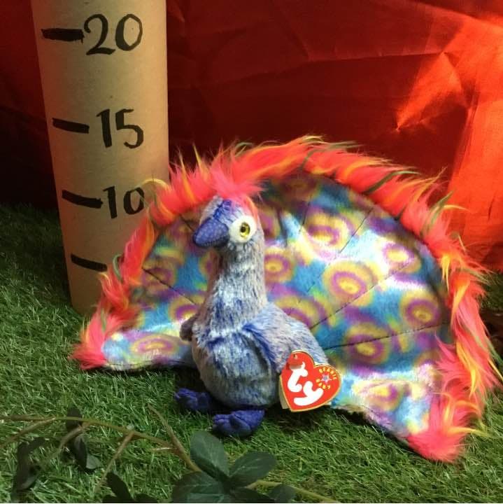 12月30日誕生日⚫虹色クジャク️●Ty ビーニーズ Beanie Baby