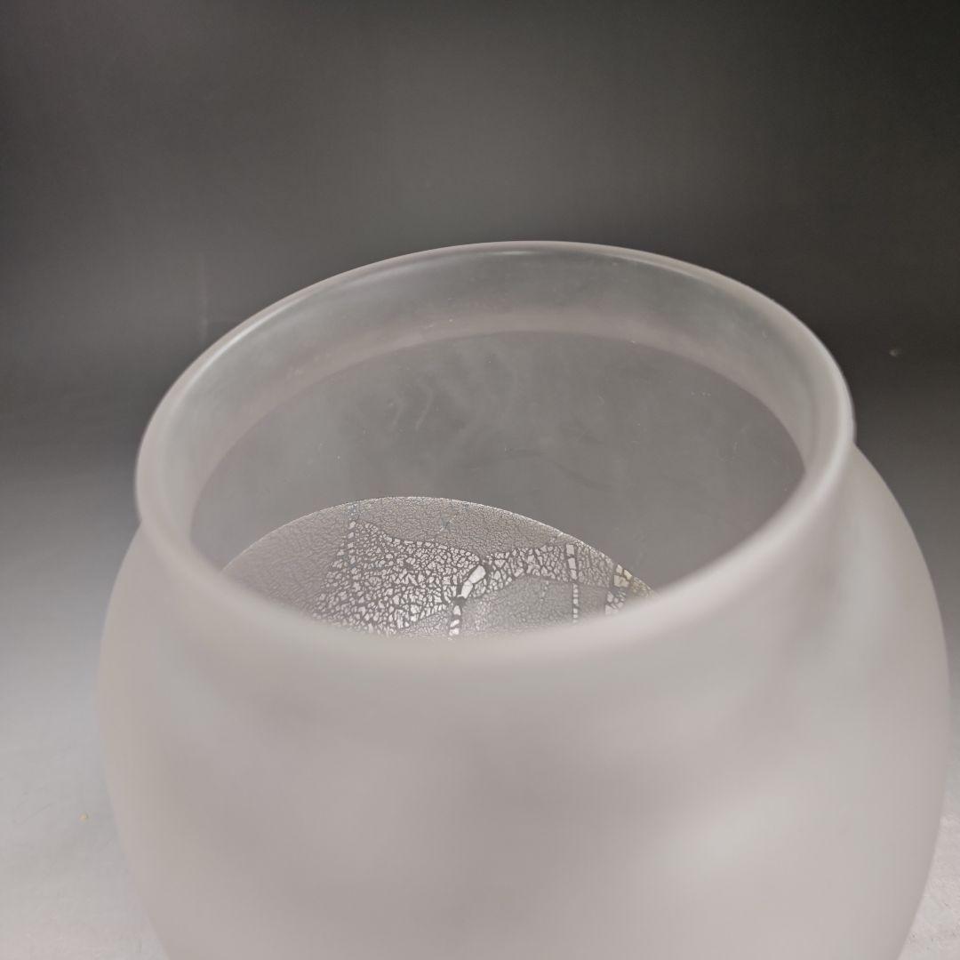 イ942 水指『高橋幸夫作』『ガラス硝子　水指　共箱』茶道具