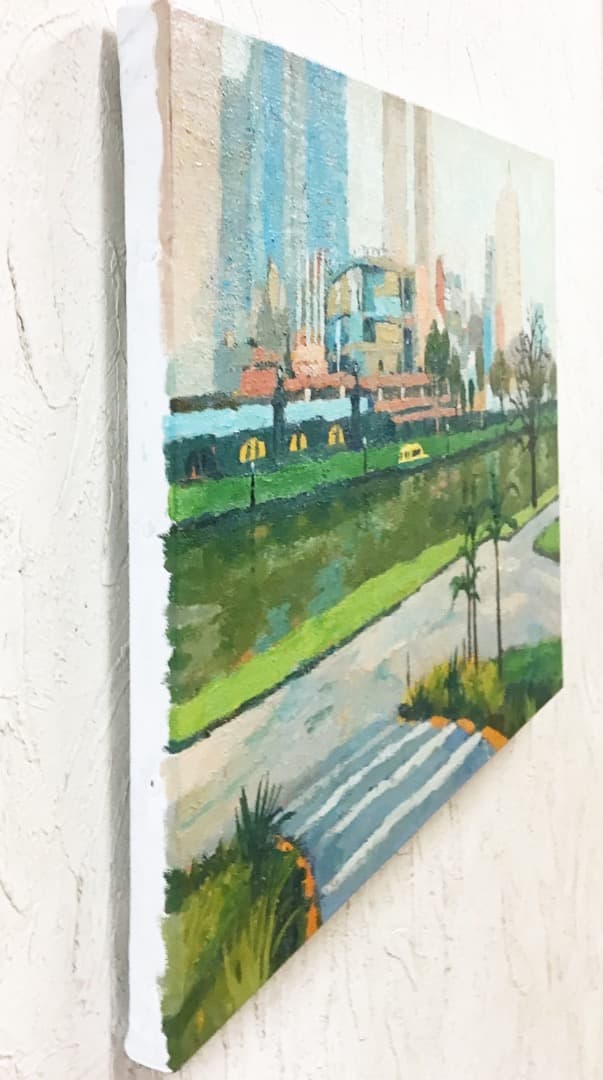 絵画 465 油絵/風景/オーストラリア/メルボルン/ヤラ川/F6号