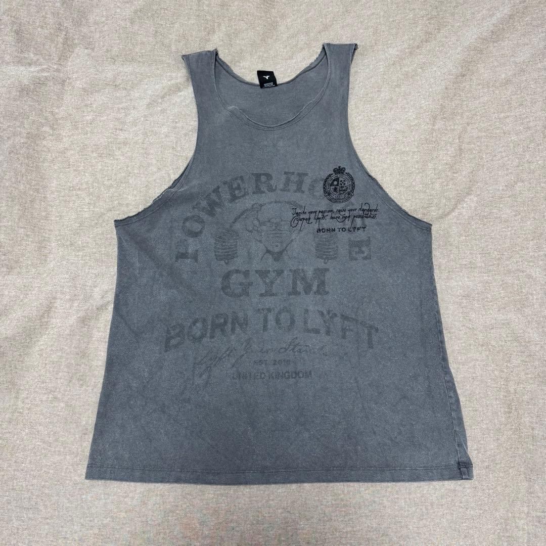 【ゆーとさま売約済】LYFT パワーハウスジム タンクトップ Sサイズ Dグレー
