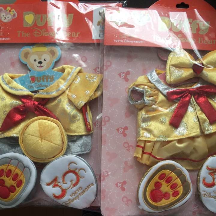 ダッフィ、シェリーメイ 30周年コスチューム