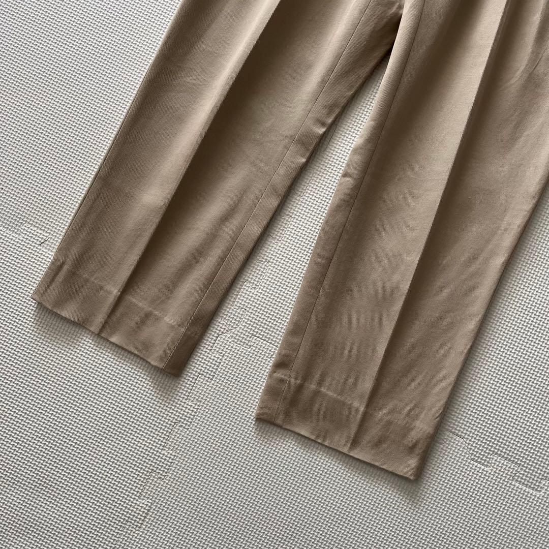 美品 NEAT 2タック テーパード チノパン ベージュ 46 スラックス