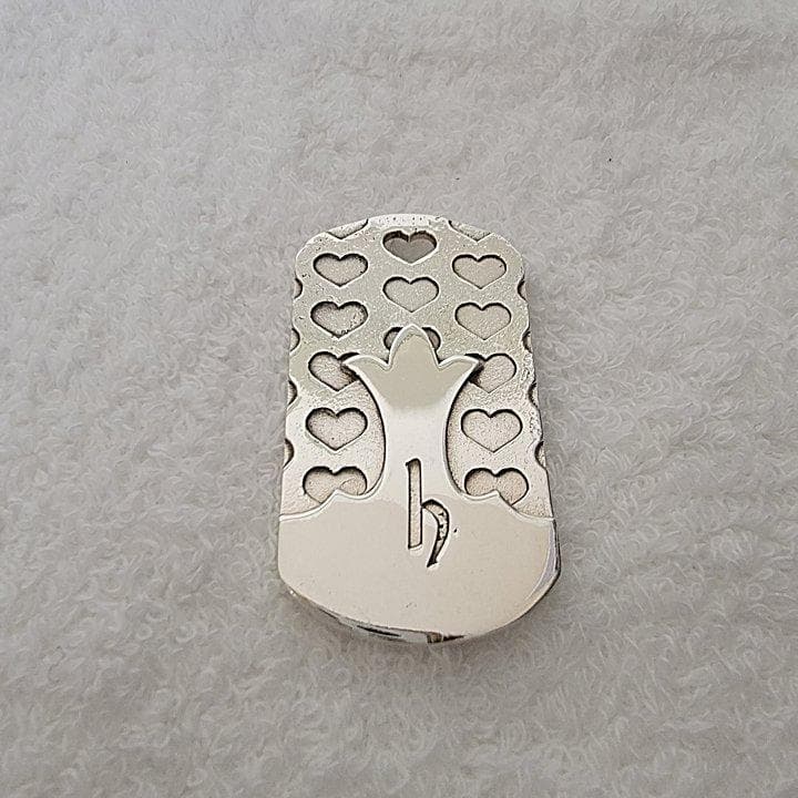 Hide + A&G 長方形 ハート ペンダントトップ シルバー925