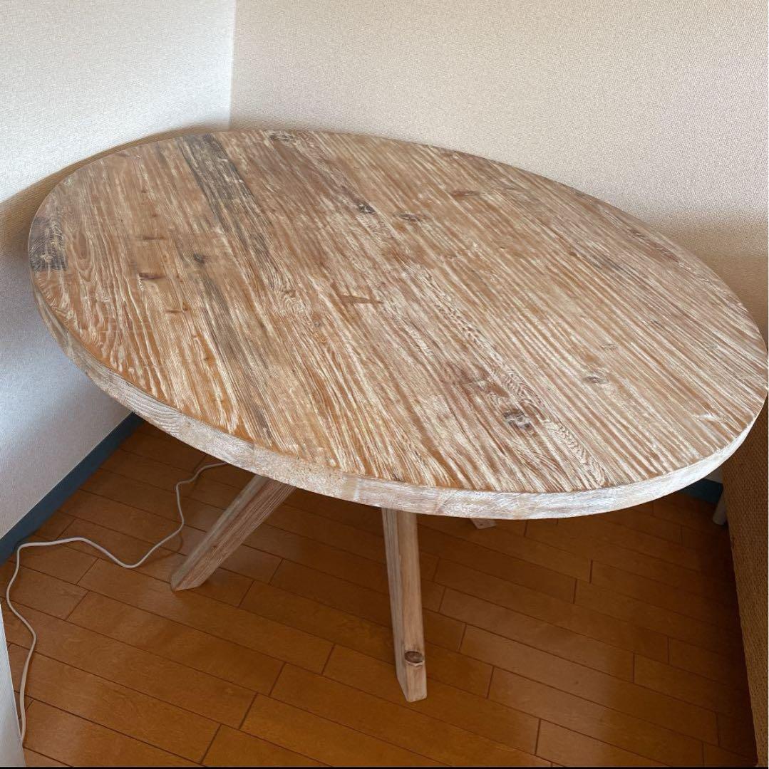 【nymm様】ラウンドテーブル　ダイニングテーブルbaum table直径116