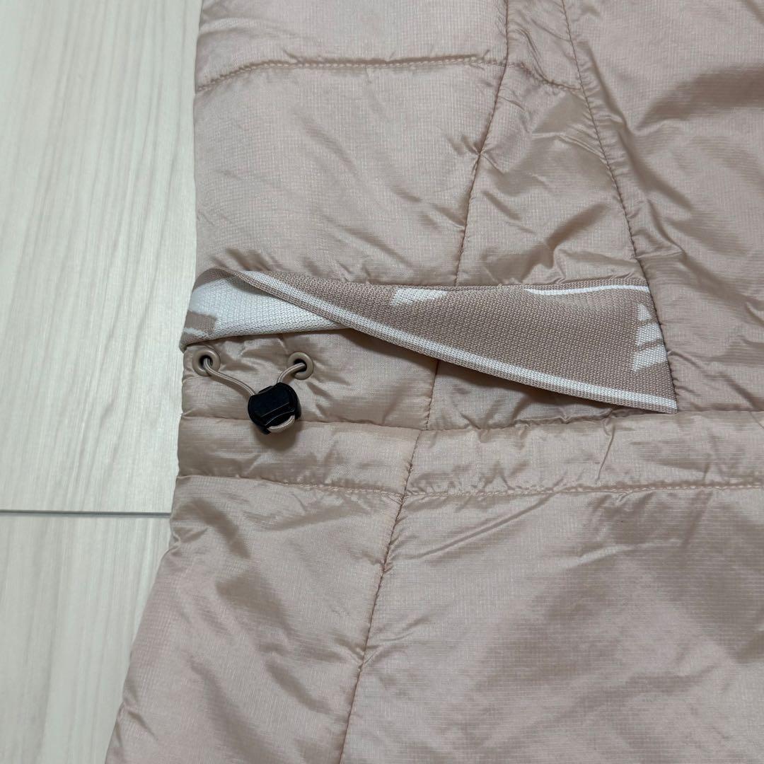 ウエスト調節可能 ワンピース 新品 秋冬 中綿 ジャケット　ベージュ サイズL