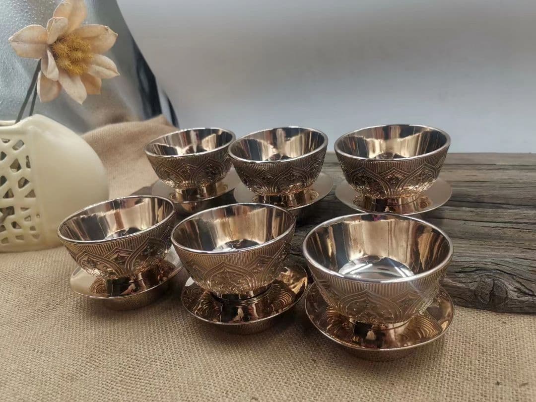 【修縁堂】密教仏教 6点セット 供杯 奉納 聖杯 法器法具仏具 真言宗 美術品