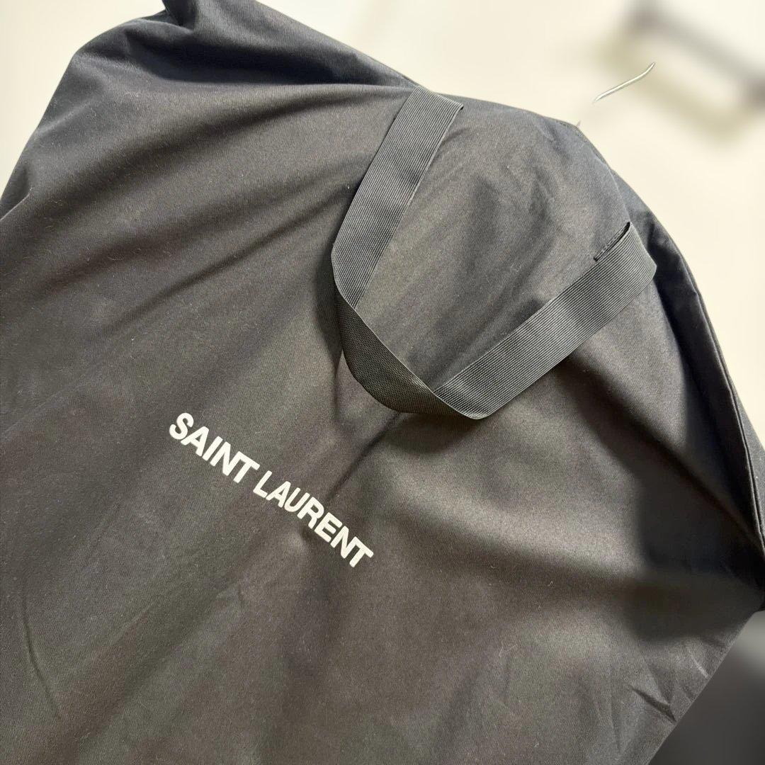 SAINT LAURENT ブラック シングルライダースジャケット　羊皮