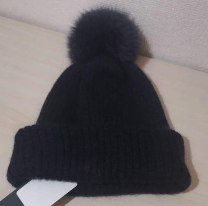 新品 CA4LA カシラ EX PLATINA FOX　ニット帽　紺　日本製