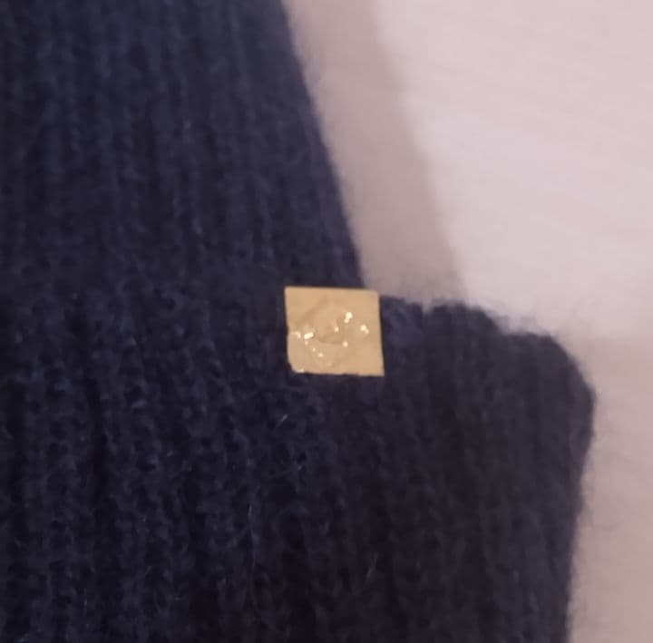 新品 CA4LA カシラ EX PLATINA FOX　ニット帽　紺　日本製