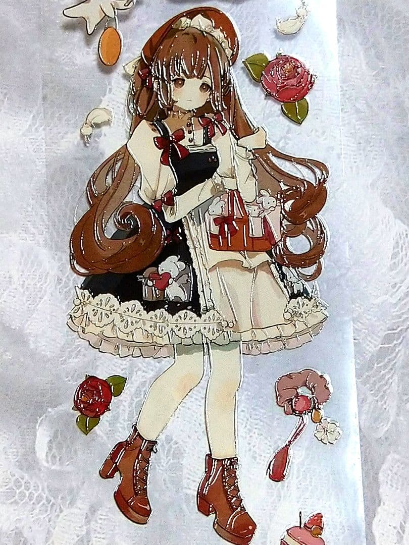 J361＃春游季(水晶)小可爱切り売り海外人物マステ女の子