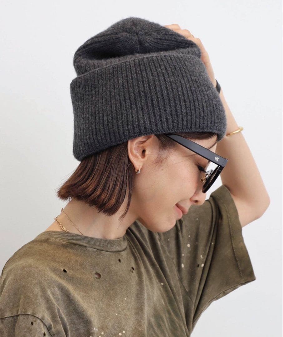 【新品】L'Appartement LANEUS カシミヤ100% ニット帽