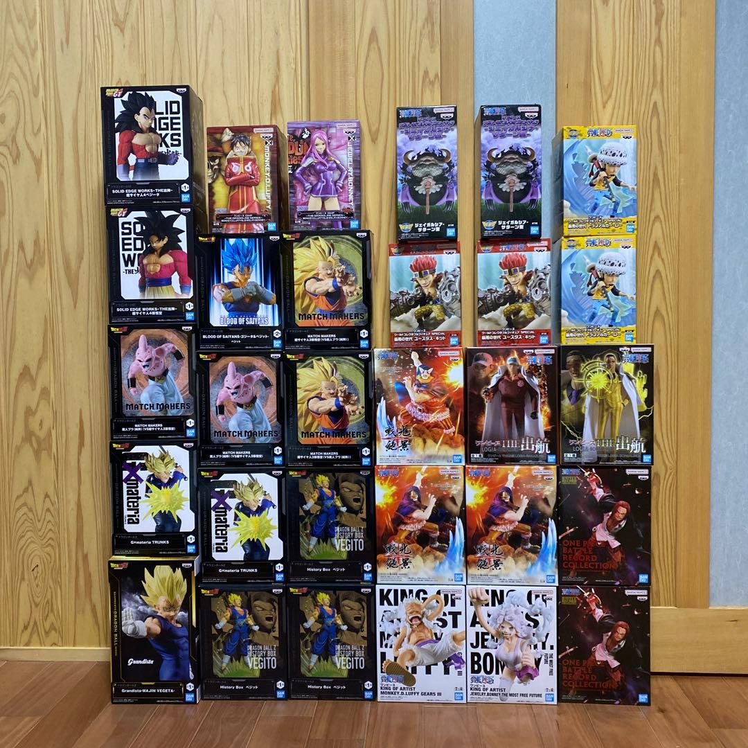 ワンピース　ドラゴンボールプライズフィギュアまとめ売り30個セット