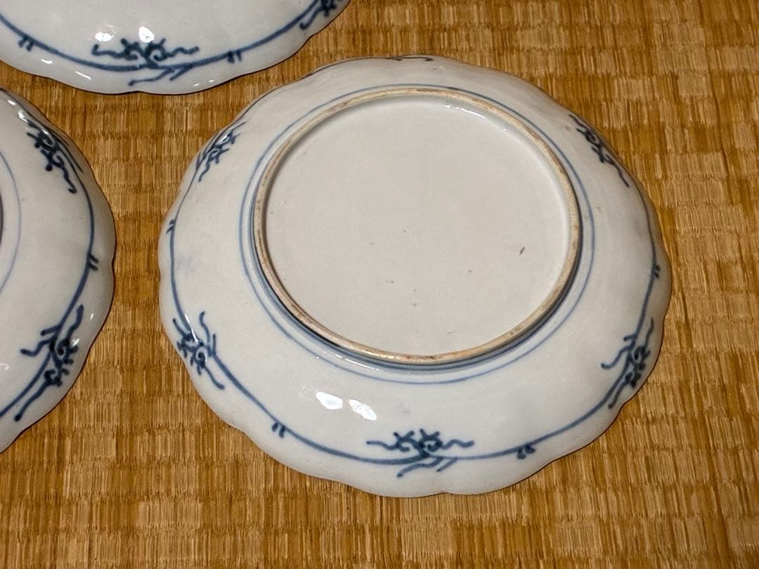 古伊万里 金彩 色絵 中皿 平皿 盛皿 三枚揃い 時代物