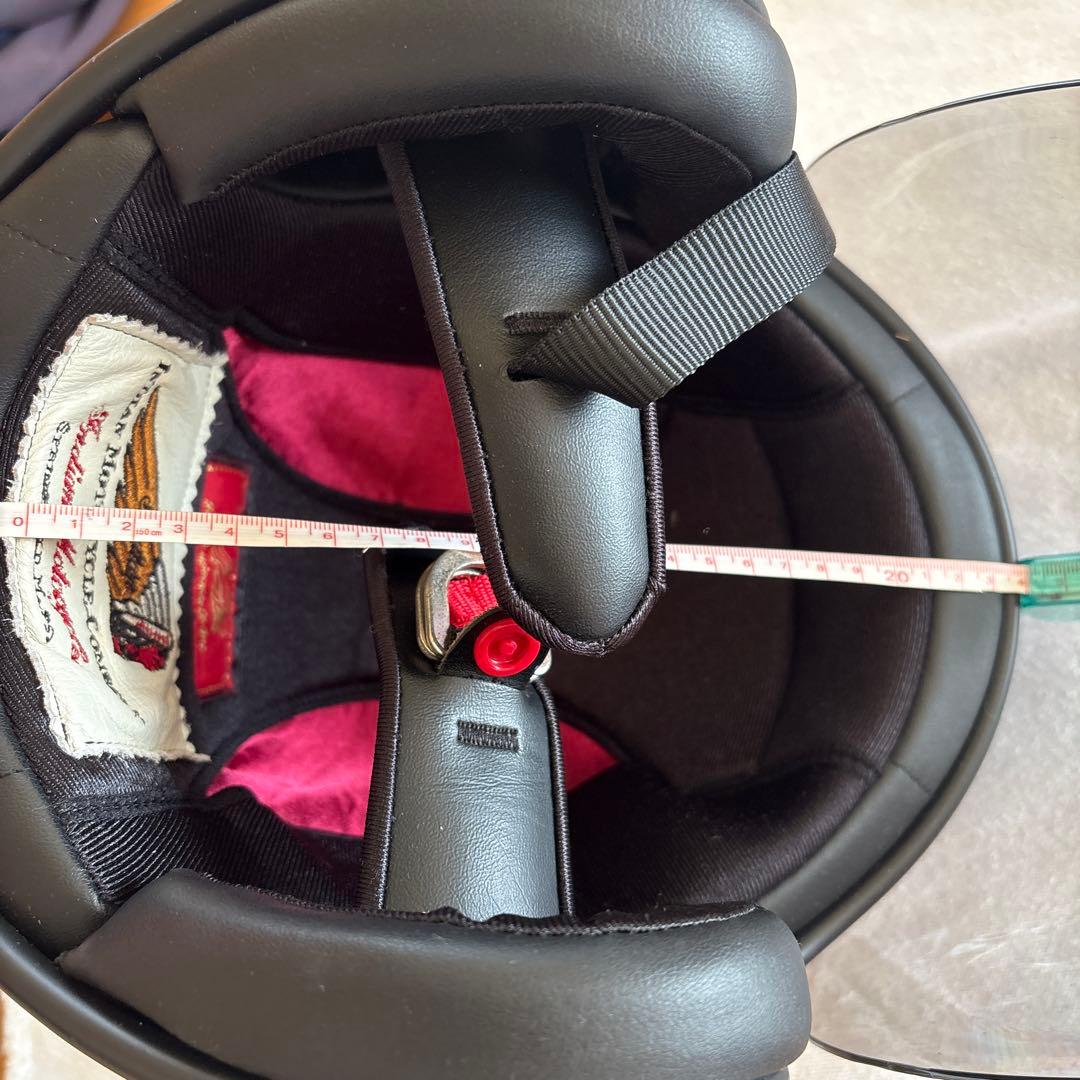 Indian ジェットヘルメット アイボリー/バーガンディ　週末限値下げします。