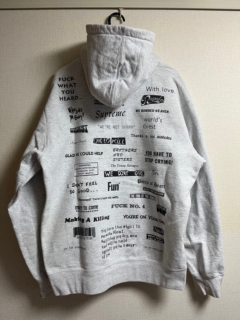 Supreme グレー フーディ XLサイズ